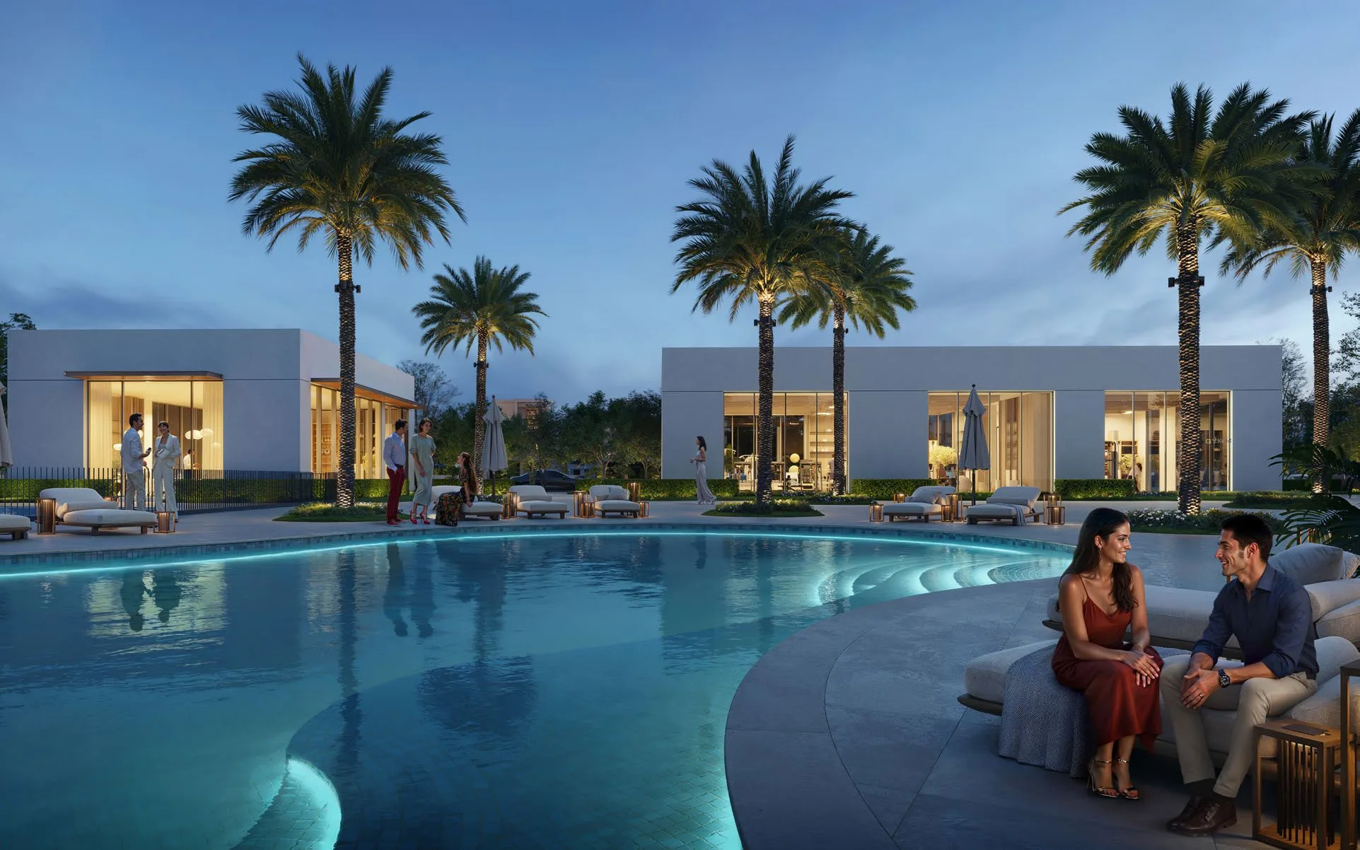 Lunaya lagoon landscape and residences